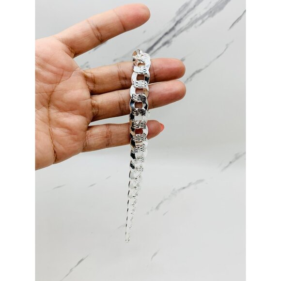 925 Sterling Silver Men’s Cuban Curb Bracelet